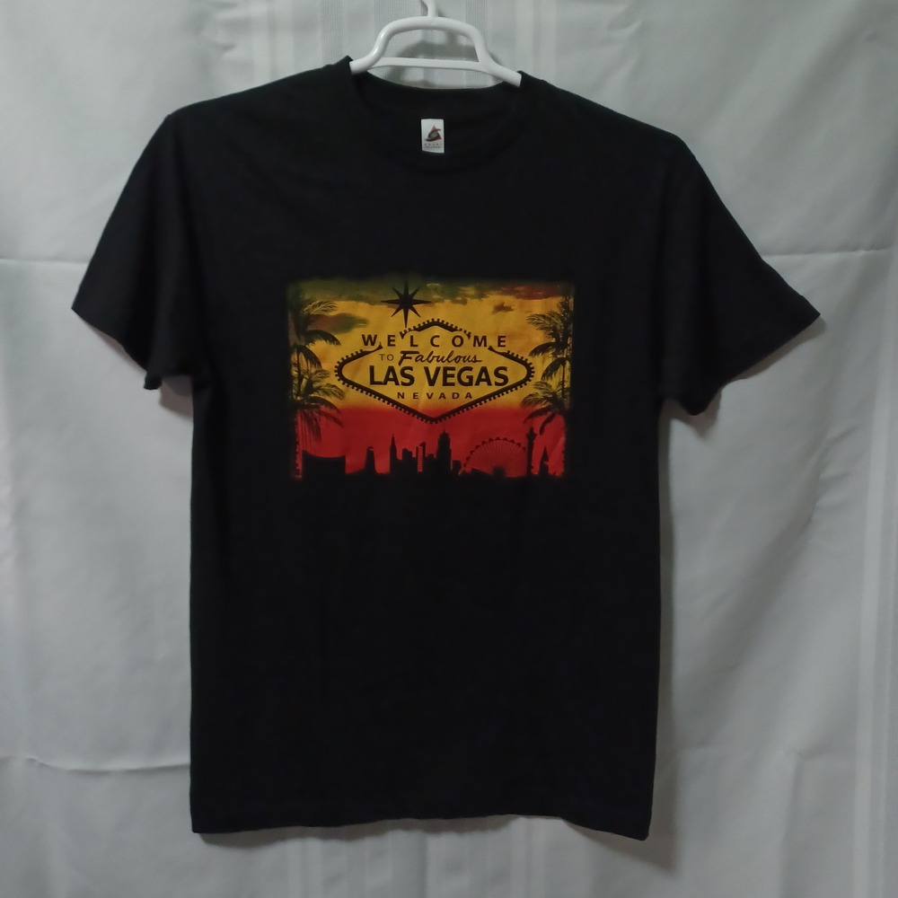 Smart Blanks T-Shirt Mens M Black Las Vegas Skyline Graphic Short Sleeve Tee